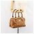 MCM Vicetos Logogram Borsa a Mano PVC Pelle Marrone Oro Auth gh1458 D'oro - vista 21