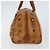 MCM Vicetos Logogram Borsa a Mano PVC Pelle Marrone Oro Auth gh1458 D'oro - vista 4