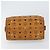 MCM Vicetos Logogram Borsa a Mano PVC Pelle Marrone Oro Auth gh1458 D'oro - vista 5