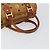 MCM Vicetos Logogram Borsa a Mano PVC Pelle Marrone Oro Auth gh1458 D'oro - vista 7
