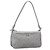 Pochette a mano Gancini in PVC argento Auth Salvatore Ferragamo ka1272