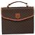 Céline Borsa a mano in tela Macadam CELINE in pelle PVC 2 in 1 marrone oro Auth BA9343 D'oro - vista 13
