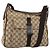 Borsa a Spalla GG Canvas Gucci Beige Argento 131211 Auth gh1532