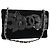 Borsa a Spalla CHANEL Catena COCO Marchio Camelia Velluto Nero Argento CC Auth 149585V