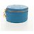Boîte à bijoux CHANEL COCO Marque Étui Bijoux Cuir Caviar Bleu Or CC Auth 152911V Doré - vue 5