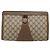GUCCI GG Supreme Web Sherry Line Clutch Bag PVC Beige Rosso 89 01 033 Auth 150947 - vista 13
