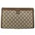 GUCCI GG Supreme Web Sherry Line Clutch Bag PVC Beige Rosso 89 01 033 Auth 150947 - vista 2