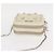 Borsa a spalla in pelle Miu Miu con catena crema argento Auth yk19775 Crudo - vista 7