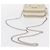Borsa a spalla in pelle Miu Miu con catena crema argento Auth yk19775 Crudo - vista 8