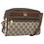 Borsa a Spalla Gucci GG Supreme Web Sherry Line PVC Beige 56 02 087 Auth ep12559