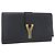 SAINT LAURENT Pochette in Pelle Nera Oro Auth ka1261 Nero D'oro