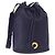 Céline Borsa a Spalla CELINE Circle in Pelle Blu Navy Oro Auth 159739 D'oro