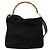 Bamboo GUCCI Schultertasche aus Wildleder 2 in 1 Schwarz Gold 001 2113 1577 Auth 151562 Golden - Ansicht 2