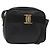 Borsa a Spalla Vala in Pelle Nera e Oro Salvatore Ferragamo Auth gh1483