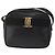 Borsa a Spalla Vala in Pelle Nera e Oro Salvatore Ferragamo Auth gh1483 - vista 13