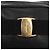 Borsa a Spalla Vala in Pelle Nera e Oro Salvatore Ferragamo Auth gh1483 - vista 17