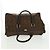 Céline Borsa Boston Celine C Sulky in tela marrone e oro Auth bs31834 D'oro - vista 6