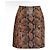 Autre Marque Falda Ronny Kobo con Estampado Animal Marrón claro