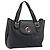 Bolsa Tote de couro preto e dourado GUCCI 251826 Auth bs31891