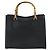 Borsa a mano in pelle Gucci Bamboo Nera Oro 002 1186 0260 Auth 156902 Nero D'oro - vista 13