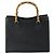 Borsa a mano in pelle Gucci Bamboo Nera Oro 002 1186 0260 Auth 156902 Nero D'oro - vista 2