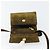 Borsa a Spalla Salvatore Ferragamo Vala in Pelle Scamosciata 2 in 1 Verde Oro Auth BA9381 - vista 19
