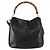 Borsa a mano in pelle Gucci Bamboo 2way Nera Oro 001 1638 2615 Auth 156944 Nero D'oro - vista 2