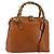 Borsa a mano in pelle GUCCI Bamboo 2way Marrone Oro 000 1274 0290 Auth 153886
