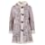 Abrigo largo de shearling para mujer de Prada con capucha Beige