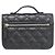 Borsa a spalla in pelle di vitello grana nera Chanel AP2914 Nero - vista 2