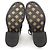 Chanel Print Fabric Lammfell-Shearling-Stiefel Schwarz Golden - Ansicht 4