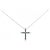 Autre Marque Collana Croce in Alexandrite in Oro Bianco Au750 Argento