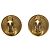 Orecchini rotondi a clip in oro placcato CC dorato di Chanel D'oro - vista 2