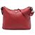 Borsa a spalla Prada in Vitello Daino Rosso