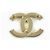 Chanel COCO Mark Brosche Golden Metallisch - Ansicht 3