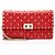 Valentino Garavani Cartera Valentino de cuero Nappa Rockstud Spike con cadena Roja