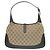 Gucci GG Canvas Jackie Shelley Schultertasche Braun Schwarz Beige - Ansicht 2