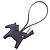 Hermès Rodeo Pegasus PM Charm Schlüsselanhänger Grau