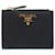 Billetera bi-fold Saffiano de Prada Negro Rosa