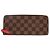 Cartera Larga Clemence Damier Louis Vuitton Castaño Damier ebene