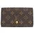 Billetera bi-fold Louis Vuitton Castaño Monograma