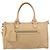 Sac à main convertible à zip avant Prada en cuir Cervo moyen Beige