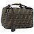 FENDI Zucca Canvas Handtasche Braun Schwarz Auth 160054