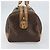 Céline Borsa Boston in tela Macadam CELINE in pelle PVC marrone oro Auth 160040 D'oro - vista 4