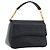 BALLY Bolso de mano de cuero negro y dorado Auth 161359