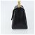 BALLY Bolso de mano de cuero negro y dorado Auth 161359 - vista 4