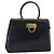 Borsa a mano Gancini in pelle nera e oro Salvatore Ferragamo Auth hk3303 Nero D'oro