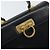 Borsa a mano Gancini in pelle nera e oro Salvatore Ferragamo Auth hk3303 Nero D'oro - vista 14