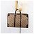 Borsa a mano in tela Trotter Christian Dior Beige Oro Auth 159277 - vista 20