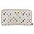 Carteira Zippy Monograma Multicolorido Louis Vuitton Branca M60241 Auth LV 162714 Branco - vista 3